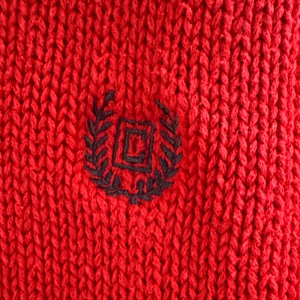 Chaps Red Zip Up Sweater - Picture 3 of 7